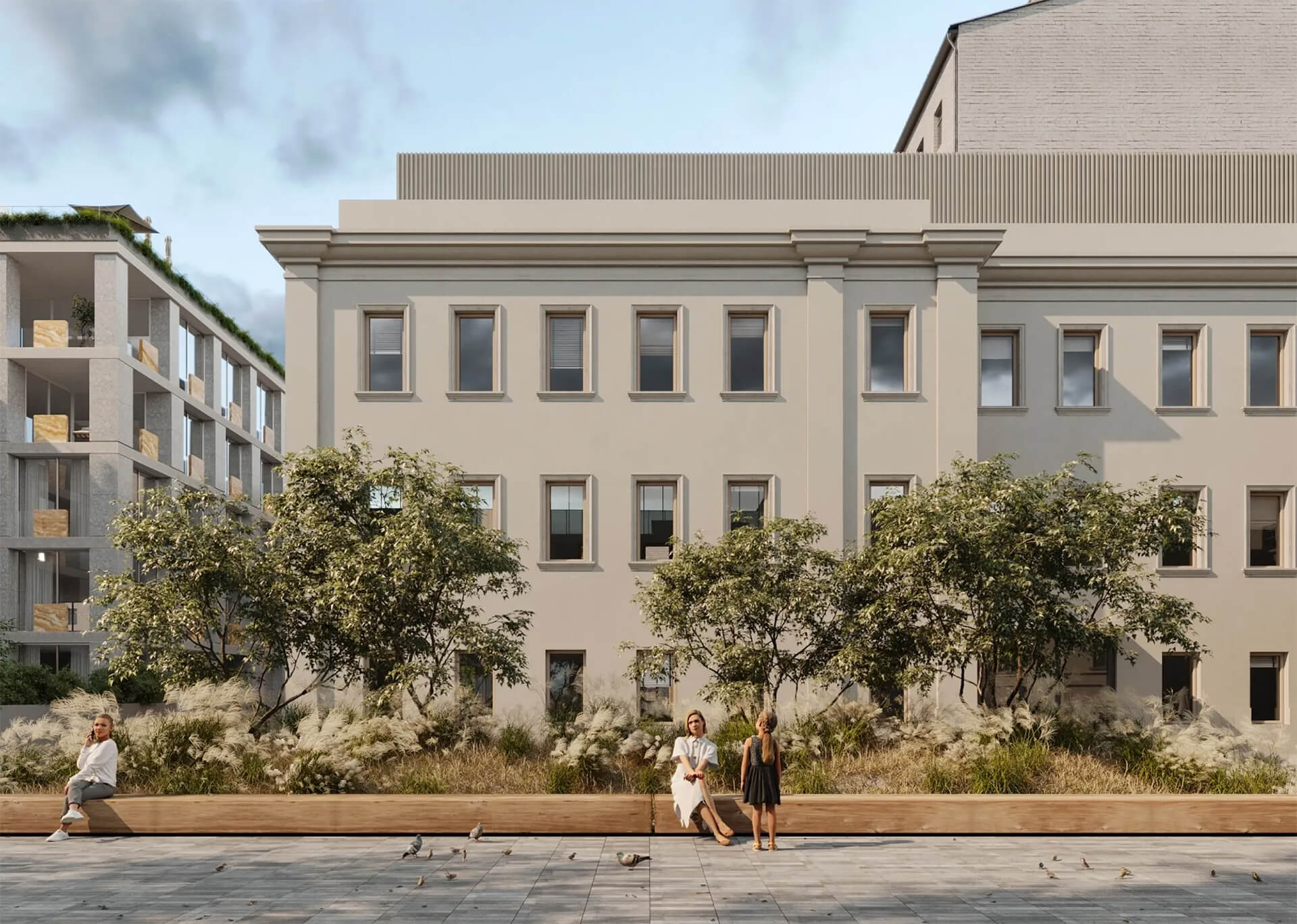 Благоустройство двора от застройщика